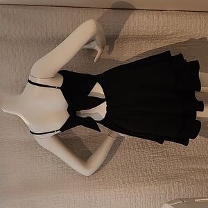 Black Mini Dress with Back Cutout